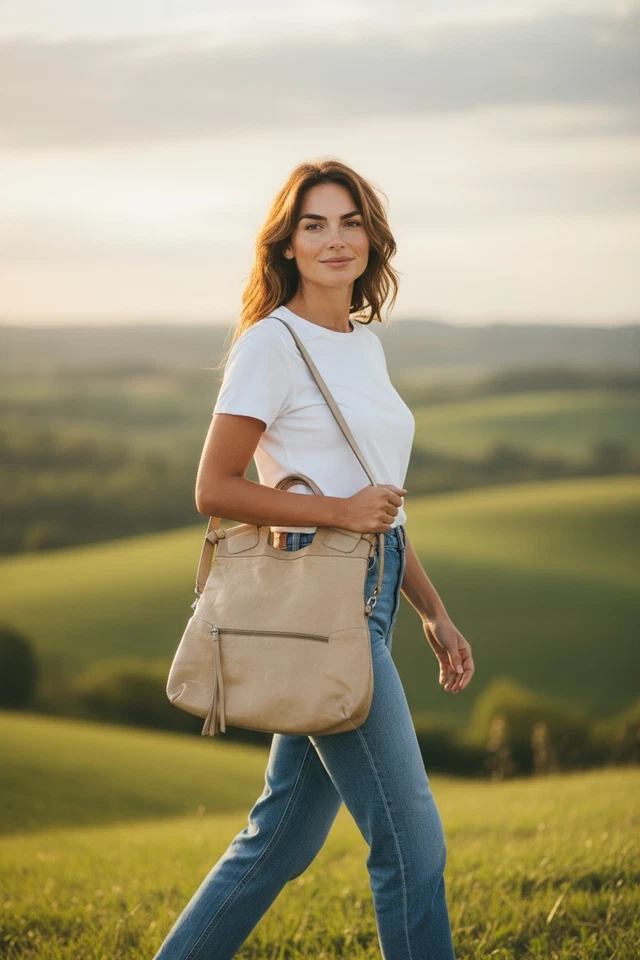 Cartera Foley & Corinna de gran tamaño de gamuza y charol Foto 2 de 4