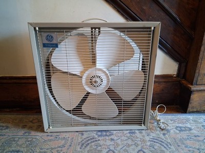 Vtg General Electric GE 3-Speed 5 Blade Metal Box Fan 22 Inc | eBay