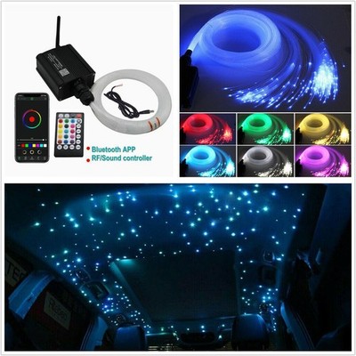 16W 300pcs Cable Car Roof Starry Sky Twinkle Fiber Optic Lights BT APP Control