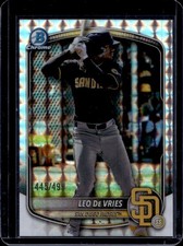 2025 Bowman Chrome Leo De Vries Prospects Geometric Refractor #/499 Padres