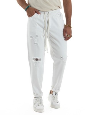 Herren Jogger Jeans Hose Regular Fit Hose Brüche Casual verschiedene Farben