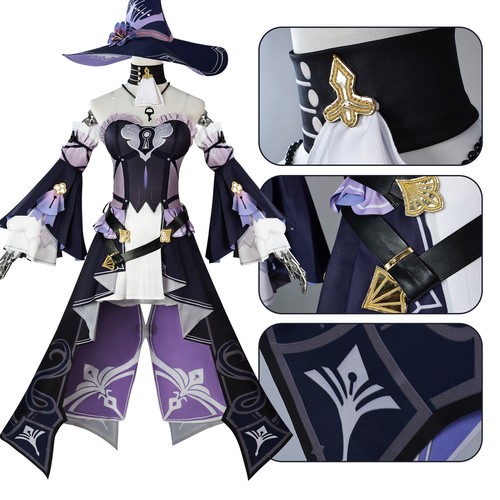 Vêtements Femme Herta Cosplay Costume Robe Chapeau Halloween Tenues Perruque Costumes points de vente Anime