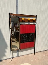 ATTACCAPANNI DEGLI ANNI 50/60 CON SPECCHIO E SCULTURA CAPPELLIERA IN FERRO