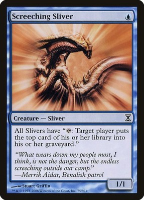 Screeching Sliver NonFoil Time Spiral 75 NM MTG