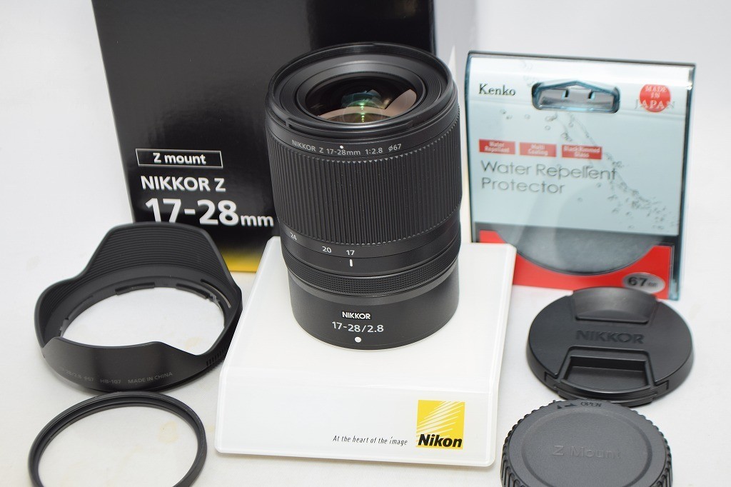Nikon NIKKOR Z 17-28mm F2.8 with original box, bonus item, and