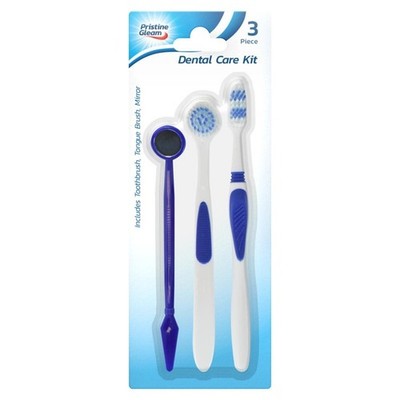 Zahnpflegeset Zahnbürste Zungenbürste & Zahnspiegel Set Mundhygiene