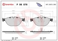 Bremsbelagsatz Scheibenbremse Prime Brembo P 06 076 FüR BMW F10 F11 F07 F13 F12