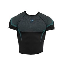 Gymshark Onyx 5.0 Seamless T-Shirt Black / Brand Blue  Size Small