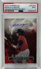 Marcelo Mayer Rookie Auto PSA 9 -2023 Panini Chronicles Origins-Red /99 -Red Sox