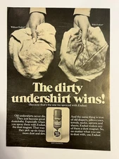 Vtg 1970s AD- ENDUST-The Dust Magnet-The Dirty Undershirt Wins! Furniture Polish