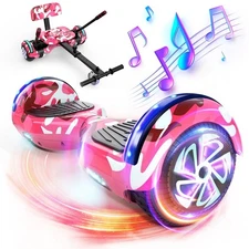 Electric Hoverboard & Hoverboard Go Kart Self-Balancing Bluetooth LED Light
