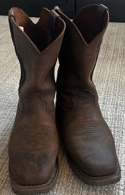 Georgia Boot 10.75  Comfort Core Farm&Ranch Pull-On Western Boots Brown Men 10.5