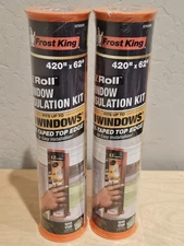 LOT OF 2  Frost King EZ Roll Window Insulation Kit 62"x420", Up to 10 Windows