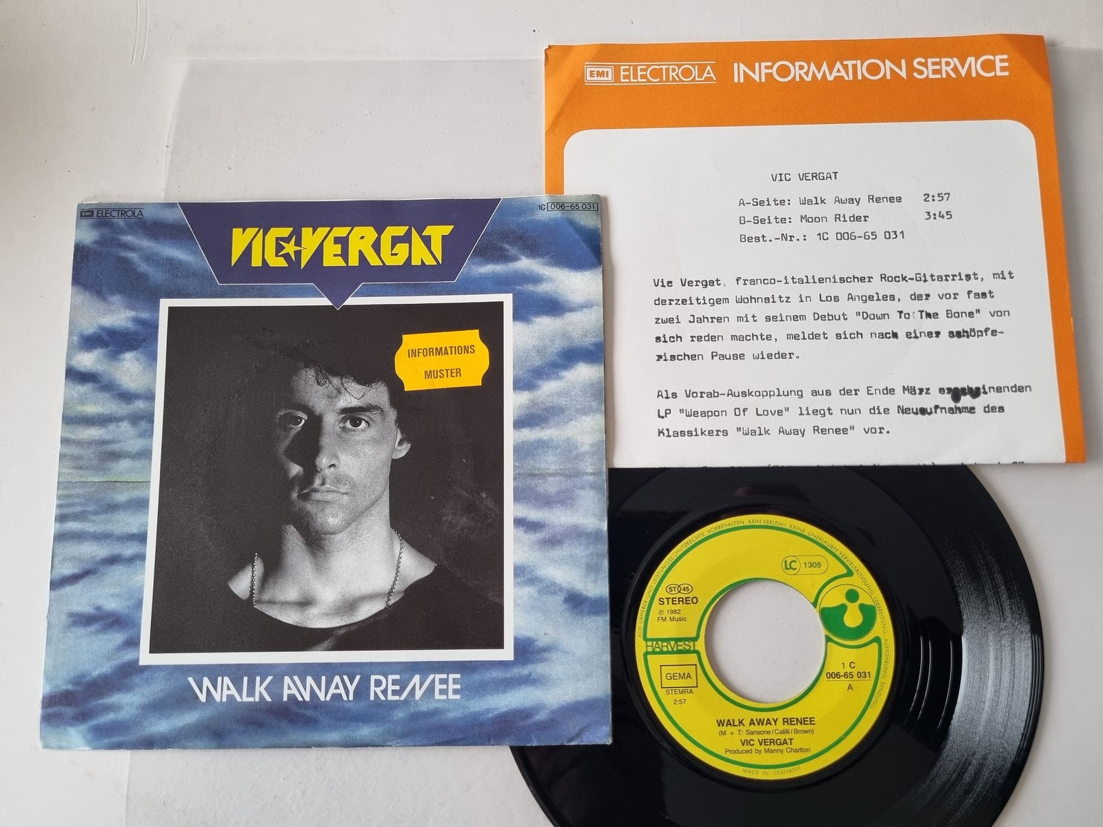 Vic Vergat - Walk Away Renee 7'' Vinyl Germany