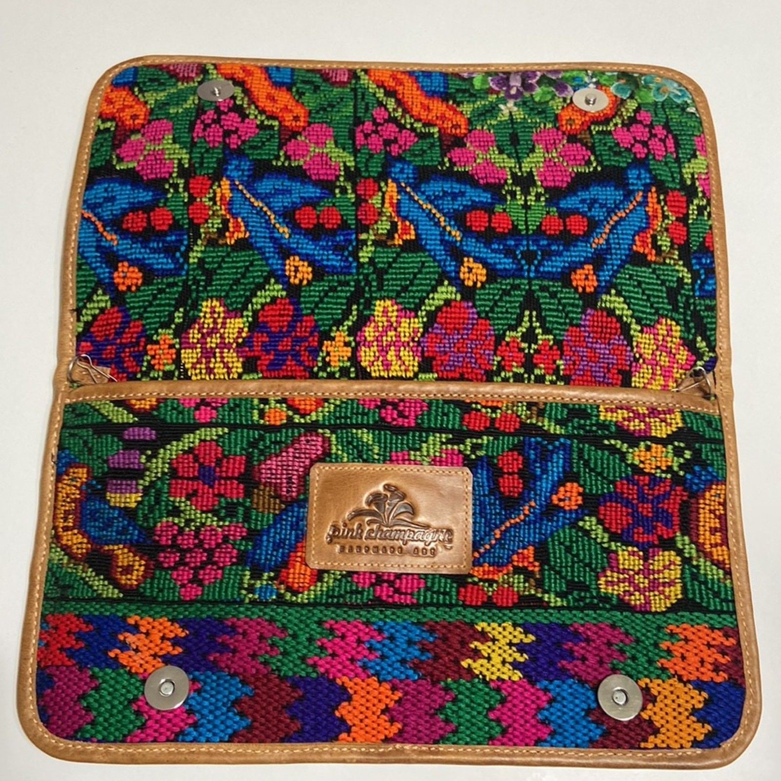 Mexican Handmade Embroidered Patchwork Leather Cl… - image 3
