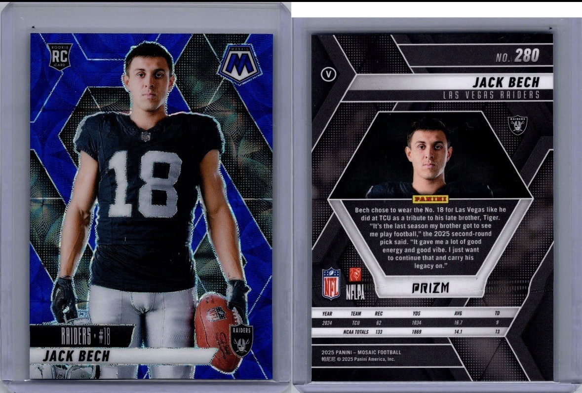 2025 Mosaic Jack Bech Blue Scope Variation #280 RC Raiders