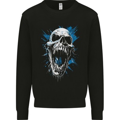 AWDis Screaming Skull Goth Horror Gothic Heavy Metal Herren Sweatshirt Pullover