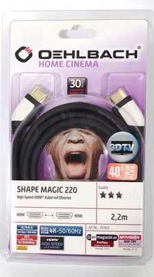 Oehlbach  HDMI-Kabel Shape Magic 220 High Speed mit Ethernet 42462 (b)