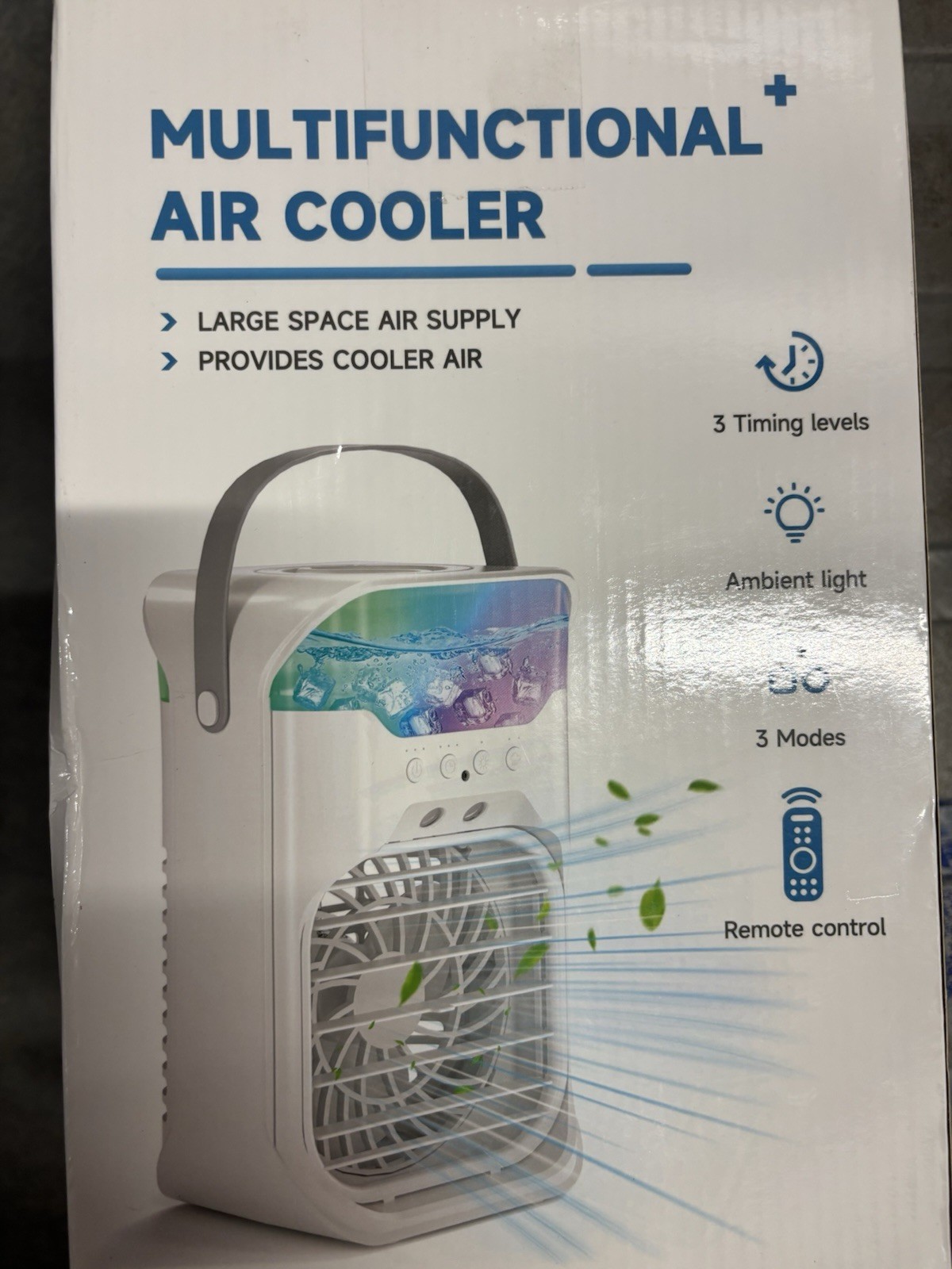 NEW AIR COOLER Fan Portable Rechargeable Convenient with remote