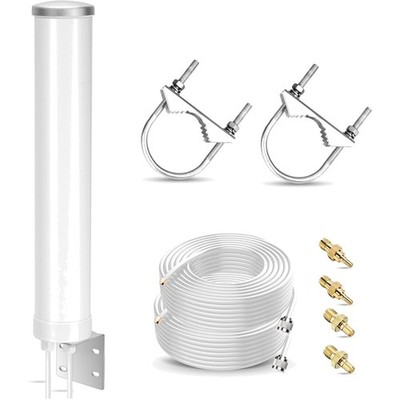 Outdoor 5G 4G LTE Antenne, Omnidirektional, 12dBi, 698-3800MHz, 2x5m Kabel