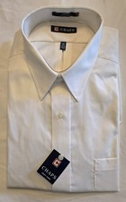 CHAPS Pinpoint Men's Dress Shirt Off-White Long Sleeve NWT Size L 16-16.5/34-35