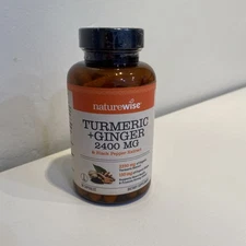 Naturewise Turmeric + Ginger 2400mg 90 Capsules