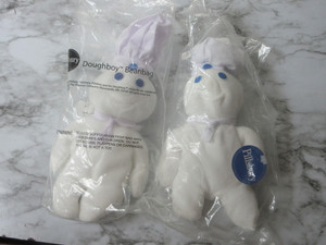 NEW SEALED PROMO PILLSBURY DOUGHBOY BEAN BAG DOLL PLUSH LOT VINTAGE NOS 1997