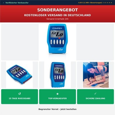 Compex Fit 1.0 EMS Muskelstimulator TENS 4 Kanäle 10 Programme