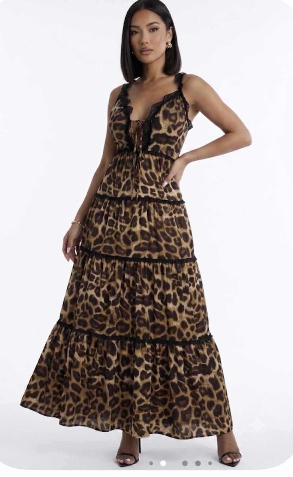 Fashion Nova NWT Sandra Leopard Maxi Dress Size 2X