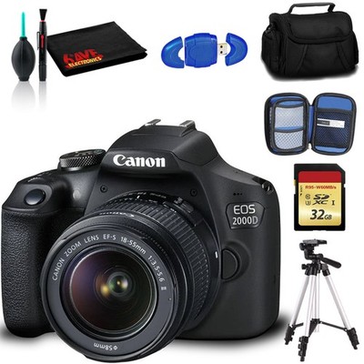 Canon EOS 2000D DSLR Camera with EF-S 18-55mm f/3.5-5.6 IS II Lens (Intl Model)