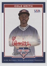 2017 Panini USA Baseball Stars & Stripes Red Ink 7/10 Cole Smith #44 Auto 0l9