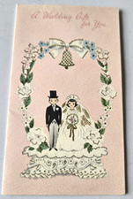 Tarjeta de felicitación vintage un regalo de boda para usted novia y novio boda adorno de pastel