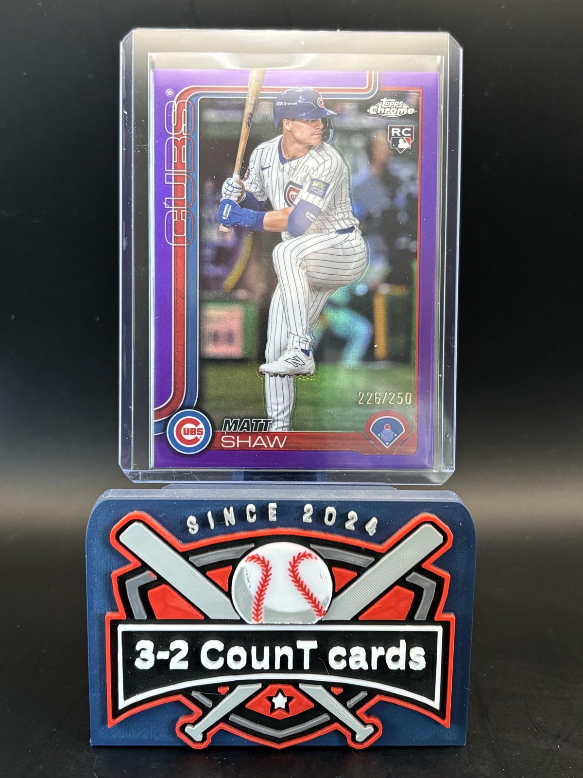 2025 Topps Chrome #219 Matt Shaw Purple Refractors #/250