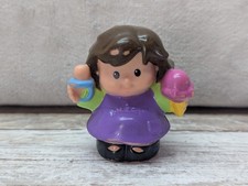 2008 Fisher-Price Little People Girl w/ Ice Cream Cone Figure Only