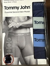 TOMMY JOHN 3 Pack Essential Second Skin Premium Modal Boxer Briefs Large 35-38  