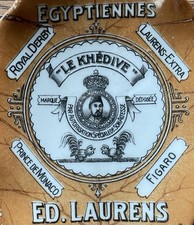 Cigarettes Égyptiennes LE KHÉDIVE ED LAURENS Alexandrie Caire Monaco Figaro