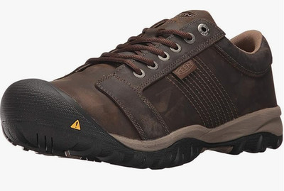 KEEN Utility Men's La Conner Steel Toe ESD Low Brown Leather Work Shoes Size 14D