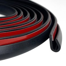 Rubber Edge Trim Black U Channel Rubber Seal Strip With Selfadhesive Tape Metal