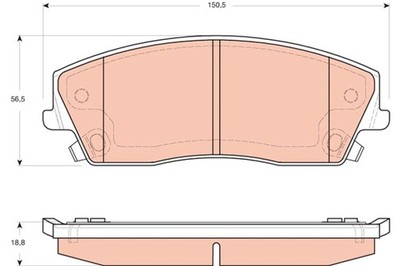 Bremsbelagsatz Vorne für Chrysler 300C Touring LX LE Dodge Challenger ab 05->