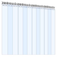 Clear PVC Strip Curtain, 84 in Height x 48 in Width x 0.08 in Thickness, 8