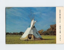 Postcard Authentic Indian TIPI at Camp Chippewa Kansas USA