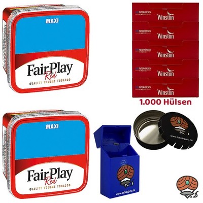 FairPlay Volumentabak Maxi Box 2x 300g, Winston Hülsen, Zubehör