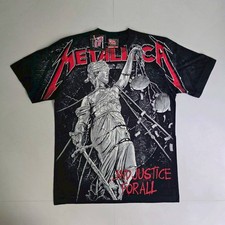 Vintage Metallica Justice for All AOP Single Stitch T Shirt Rare Mint L Reprint