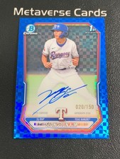 2026 Bowman Chrome Prospect 1st Seong-Jun Kim Auto Blue Checker Refractor 20/150