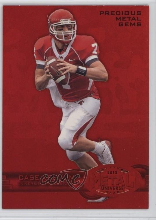 2012 Fleer Retro 1997-98 Metal Red PMG 21/100 Case Keenum #M-53 Rookie RC vb2