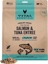 Vital Essentials Freeze Dried Cat Food, Salmon Tuna Micro Nibs, 25 oz Bag