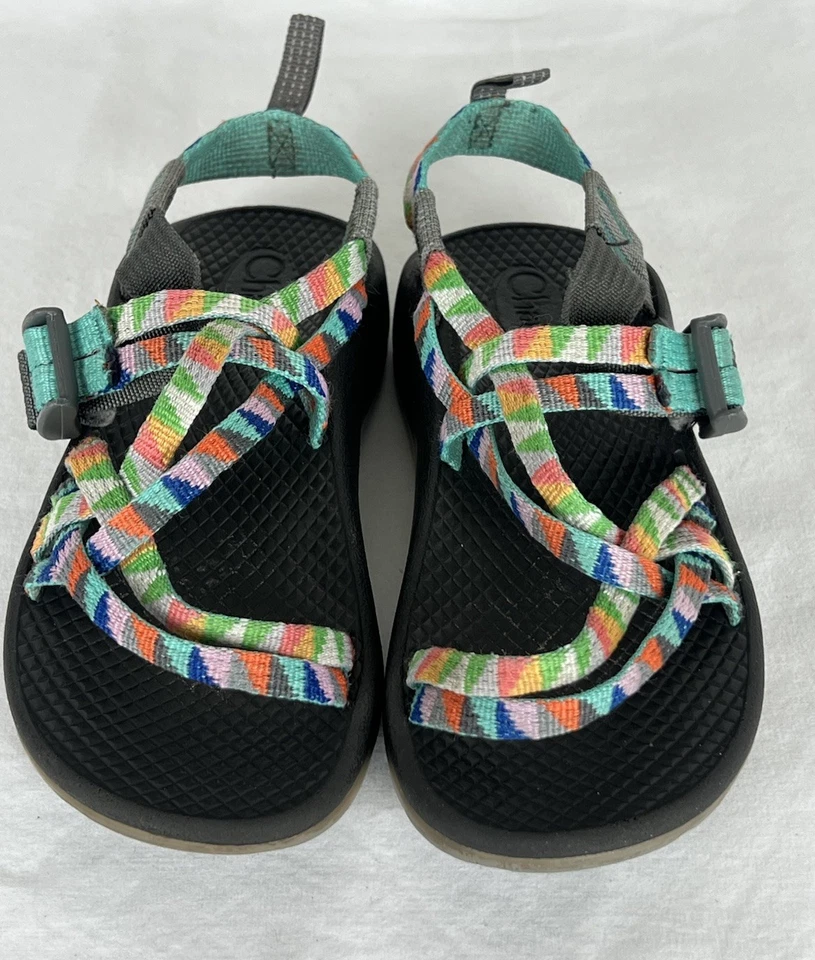 Сандалии Chaco молодежный размер 13 туфли синий открытый детский Fiesta Rainbow Z2 унисекс - Изображение 2 из 4