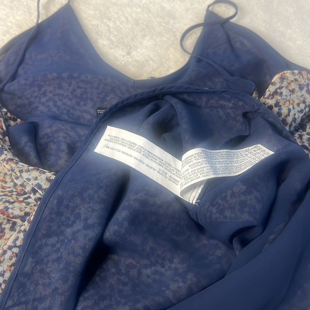 ZARA Basic Sz XS Multicolor Abstract Dot Cami Top… - image 14