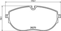 Hella BremsbeläGe Bremsbelagsatz BremsklöTze Vorne 8DB 355 040-891