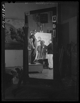 Photo:Madison Wisconsin John Stuart Curry 1942 Painting Long May It Wave